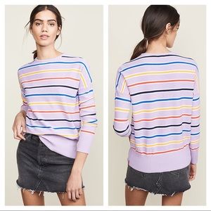 KULE Multicolor Striped Crew Neck Sweater